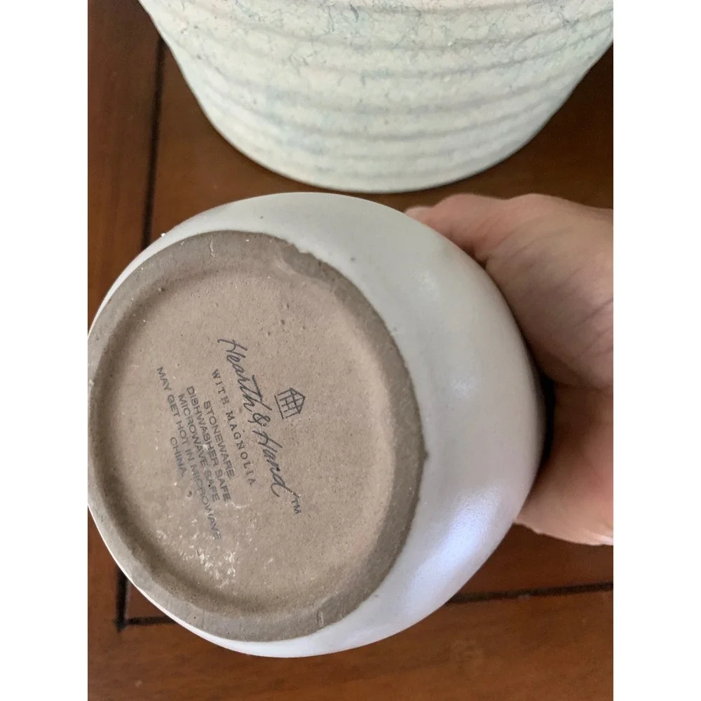Hearth‎ & Hand with Magnolia Stoneware Cream Pitcher White Farmhouse Creamer